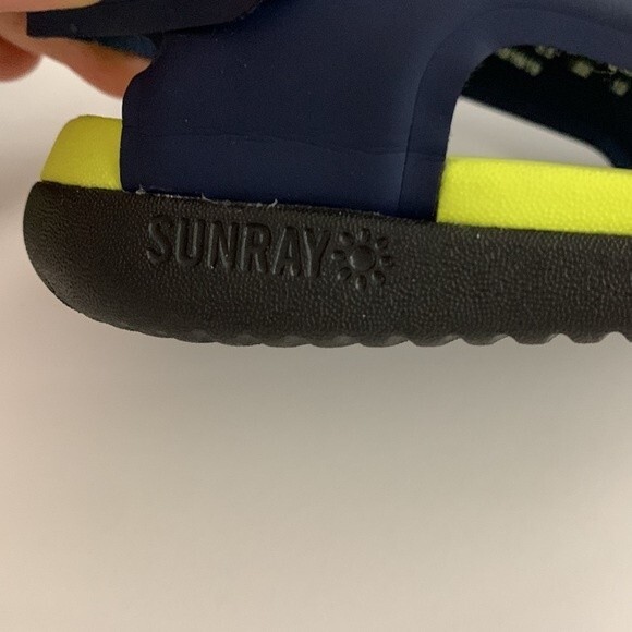 Nike Sunray Adjust 5 Midnight Infant Sandals Navy And Lemon Venom size 6C - Picture 7 of 8
